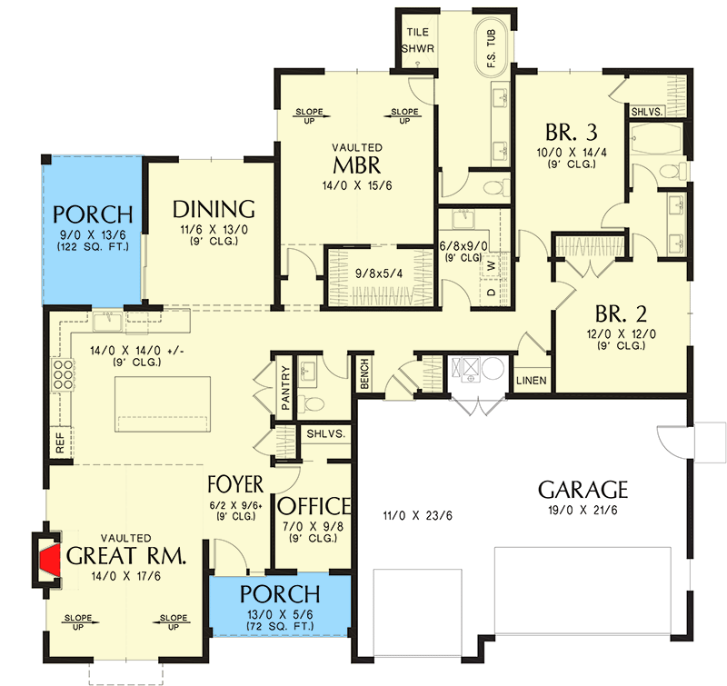 One Story 3 Bedroom New American Farmhouse With Staggered 3 Car Garage