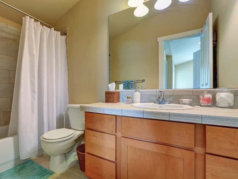 Should Bathroom Vanity Match Floors