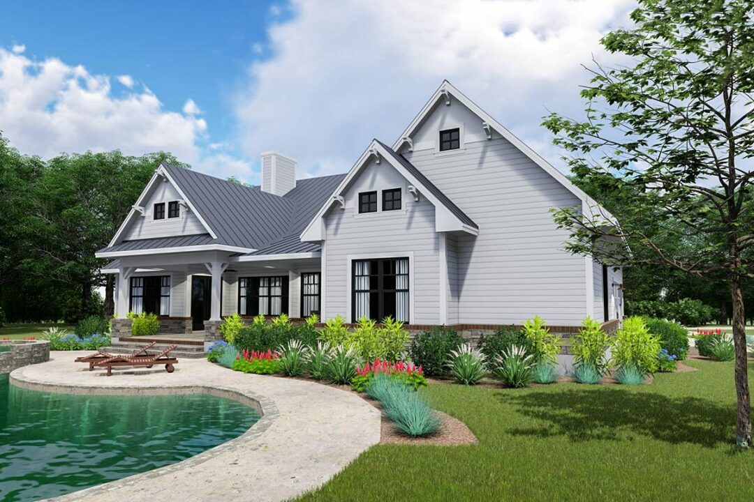3-Bedroom, 2-Story Modern Farmhouse with Side-load Garage and Optional ...