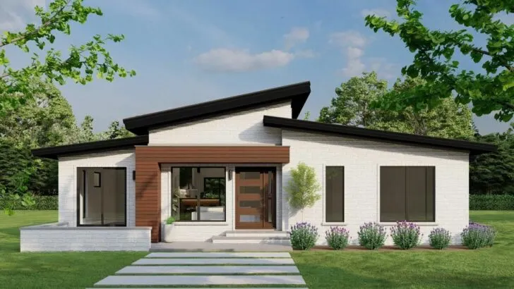 3-Bedroom Single-Story Modern House with Home Office (Floor Plan)