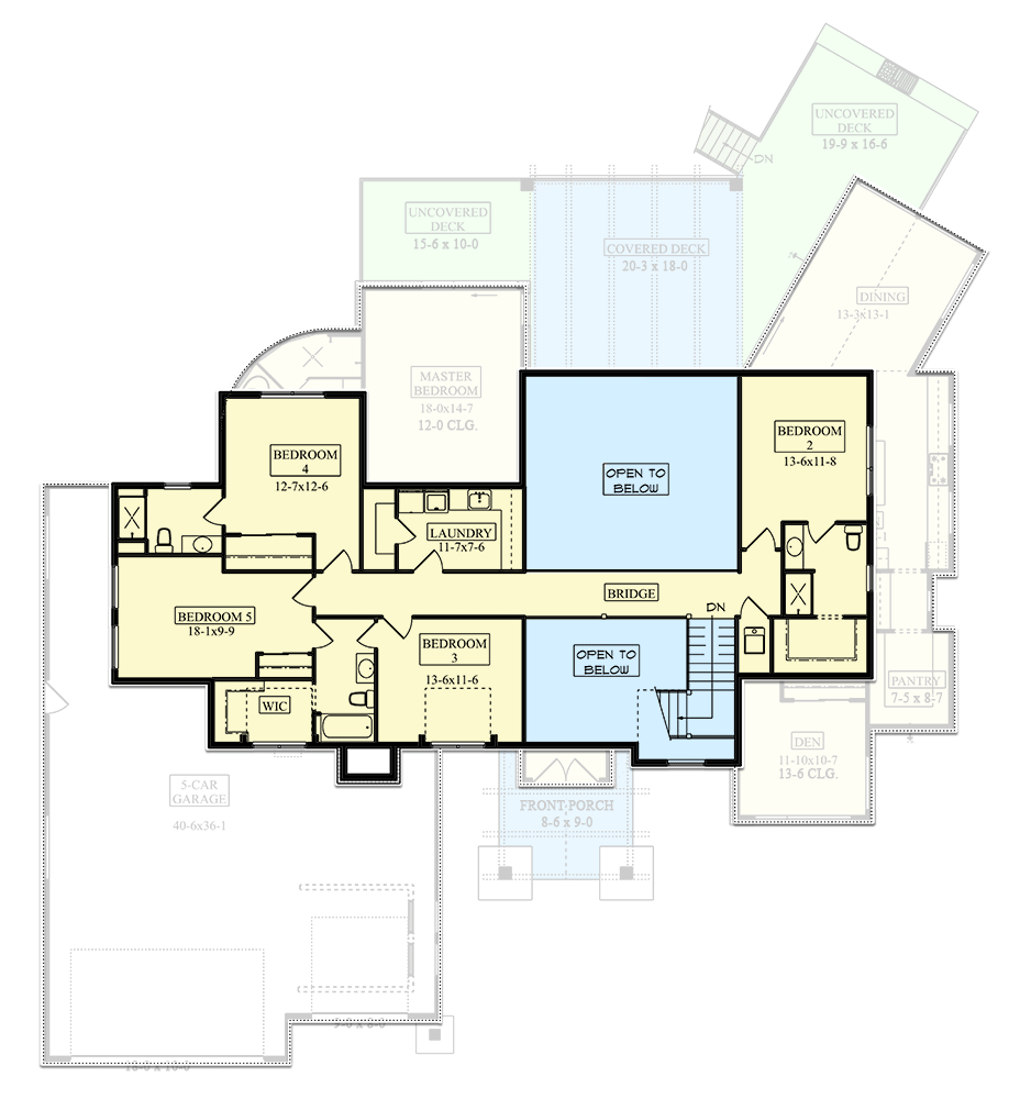 5-Bedroom, Two-Story Mountain Craftsman Style Home with Massive 5-Car ...