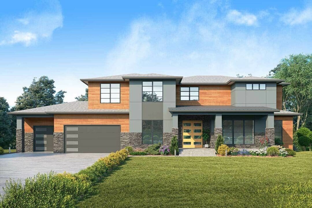 5-Bedroom 2-Story Contemporary Northwest Home with Dual Master Suites ...