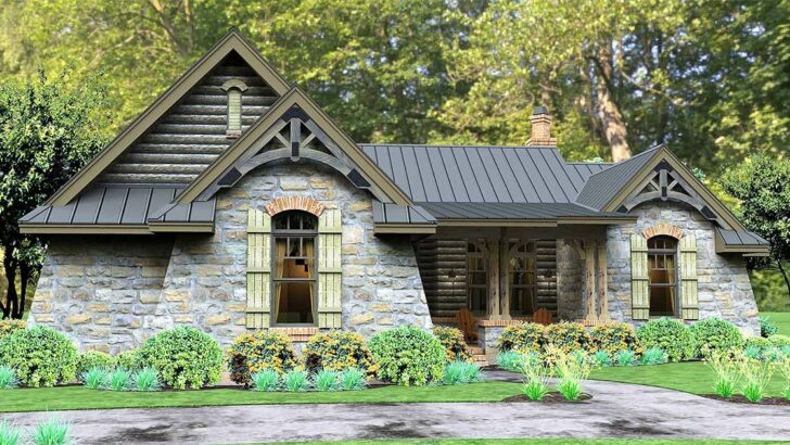 3-Bedroom 2-Story Rugged Rustic Home with Outdoor Spaces (Floor Plan)