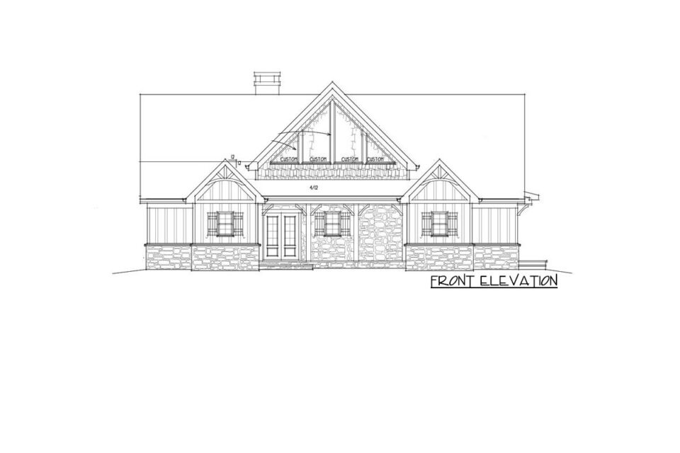 4-Bedroom One-Story Mountain Home with Dual Master Suites (Floor Plan)