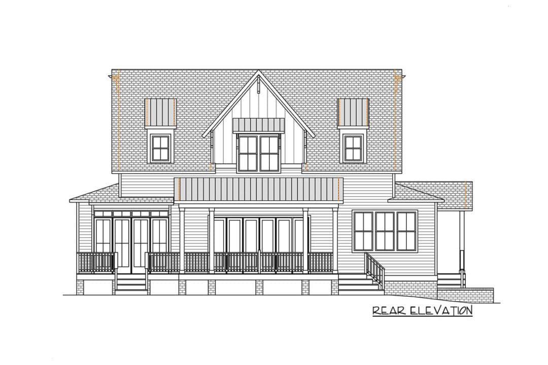 Modern 3Bedroom 2Story House With Home Office and Screened Porch
