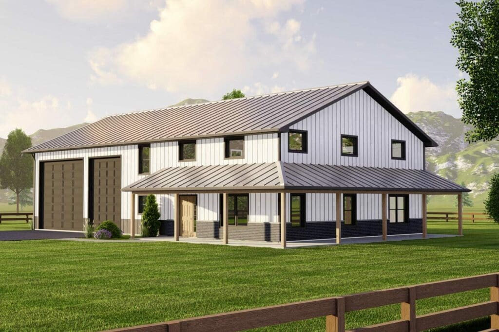 3-Bedroom Barndominium House Plan