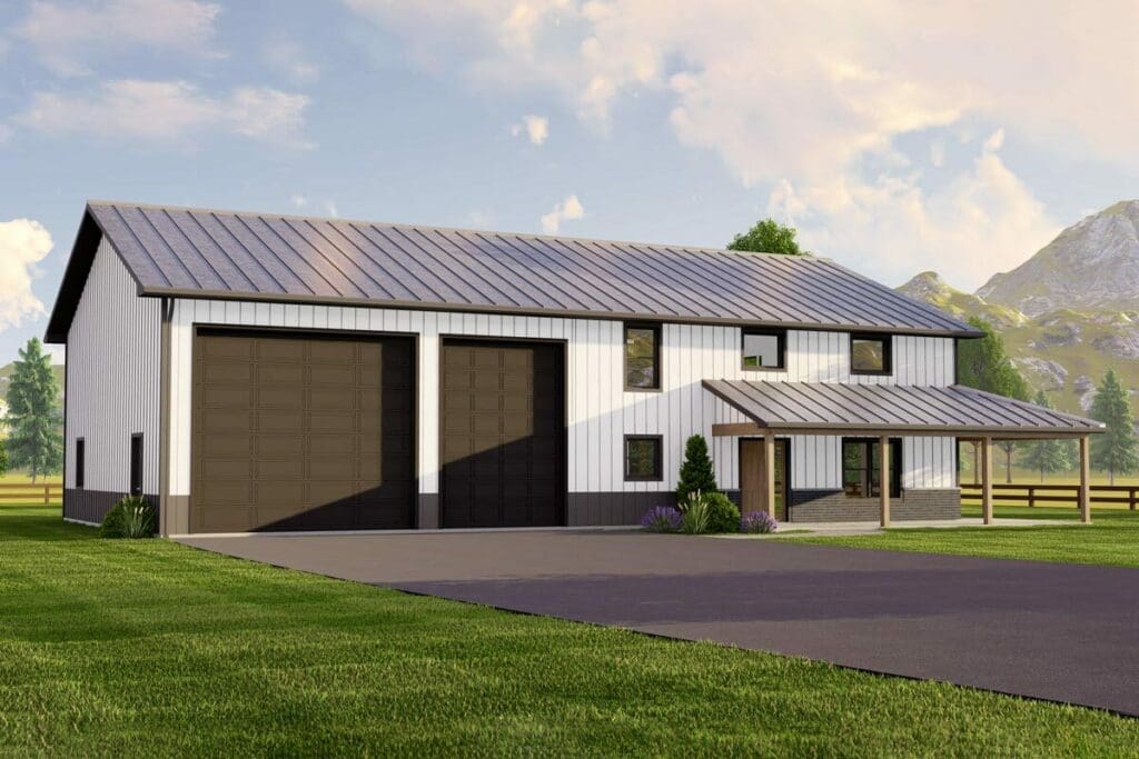 3-Bedroom Barndominium House Floor Plan