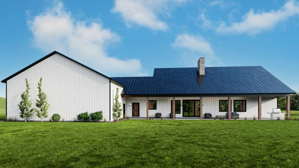 Modern 4-Bedroom 2-Story Farmhouse With Oversized Garage (Floor Plan)