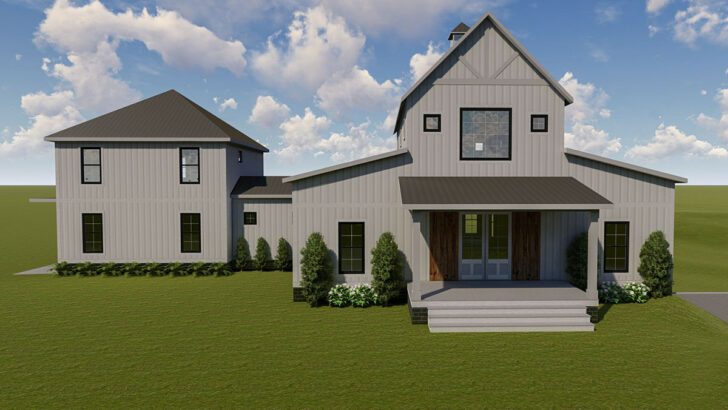 Exclusive 2-Story 3-Bedroom Barn Style House with Loft and Sun Room (Floor Plan)