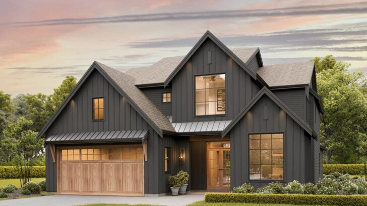 3-Bedroom One-Story Modern Farmhouse with Rustic Touches and 3 Bonus ...