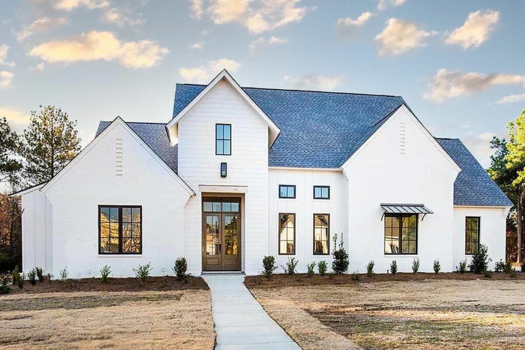 5-Bedroom Two-Story Transitional Farmhouse with Luxurious Master Suite ...