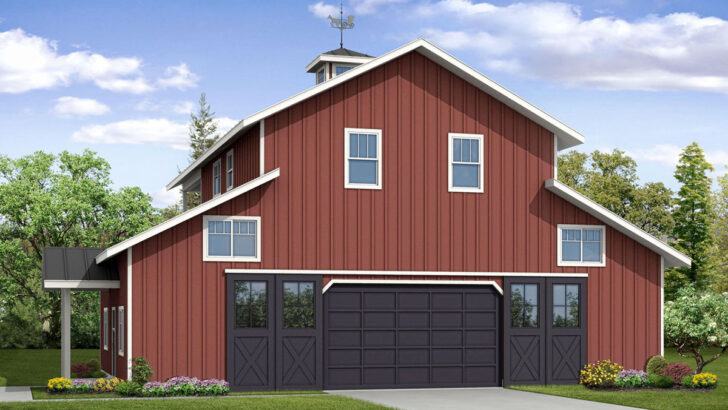 3-Bedroom Three-Story Barndominium Garage Apartment with Home Office and Game Room (Floor Plan)