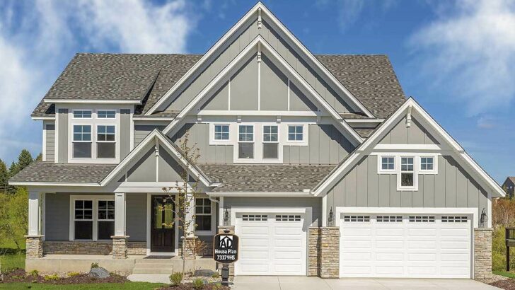 5-Bedroom Two-Story Storybook Craftsman Style House with Optional Finished Lower Level (Floor Plan)