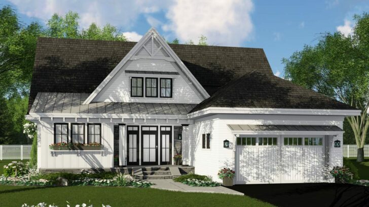 3-Bedroom 2-Story Modern Farmhouse with Dual Laundry Rooms (Floor Plan)