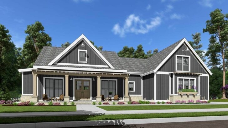 6-Bedroom 2-Story Modern Farmhouse with Optional Lower Level (Floor Plan)