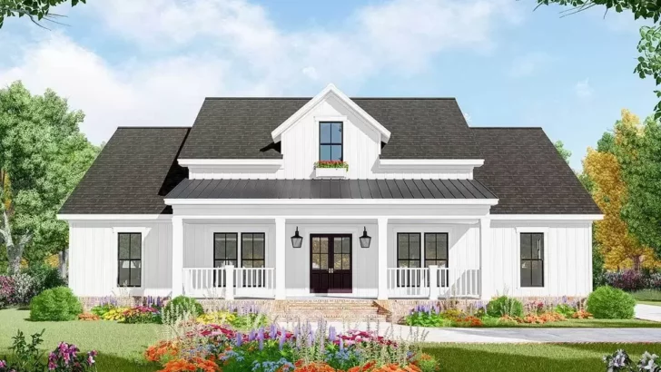 4-Bedroom Dual-Story Open Concept Modern Farmhouse with Outdoor Kitchen (Floor Plan)