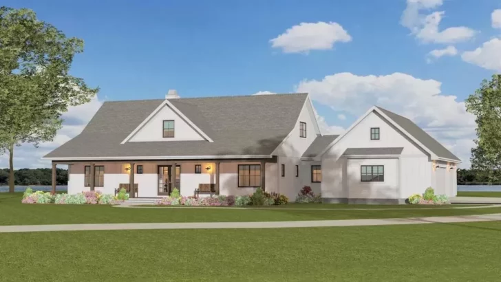 6-Bedroom 2-Story Country Style Farmhouse with Work From Home Possibilities (Floor Plan)