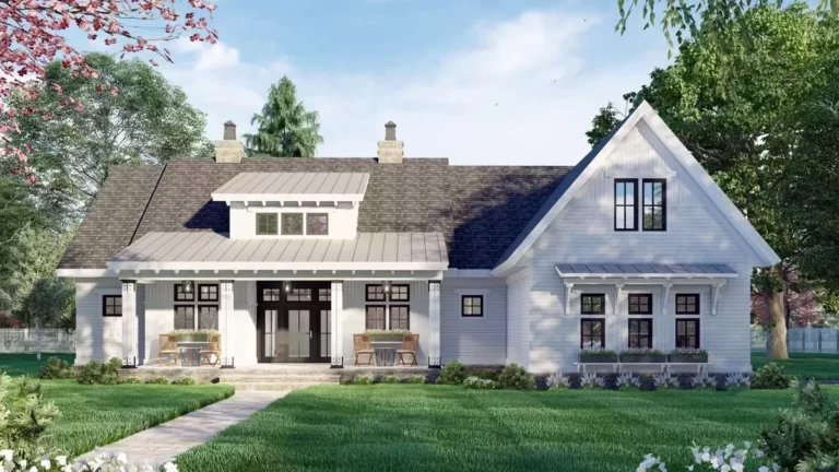 3-Bedroom 1-Story Modern Farmhouse with Home Office (Floor Plan)
