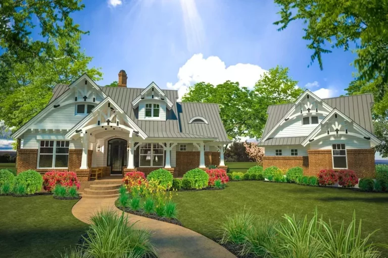 5-Bedroom 1-Story Rustic House with Detached Garage (Floor Plan)