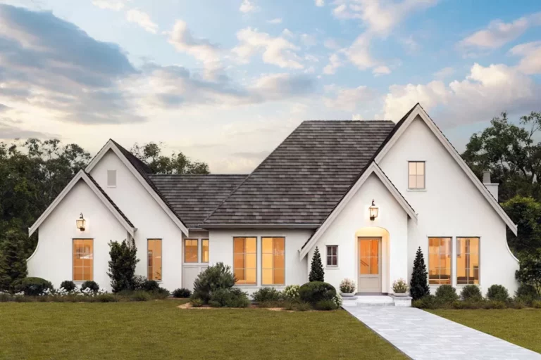 3-Bedroom 2-Story Transitional Cottage House with Pocket Office (Floor Plan)