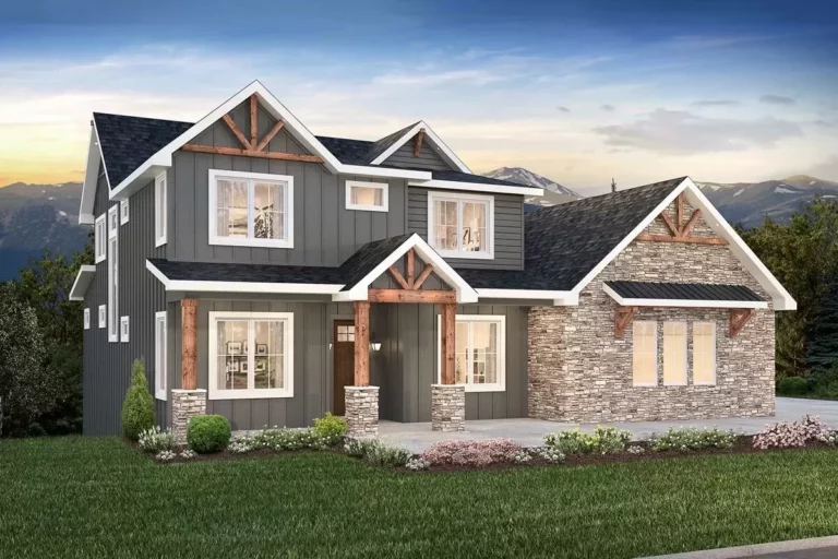 5-Bedroom 2-Story New American Home with Private Study (Floor Plan)