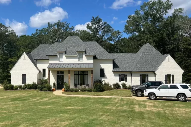 4-Bedroom Dual-Story French Country House with Safe Room (Floor Plan)