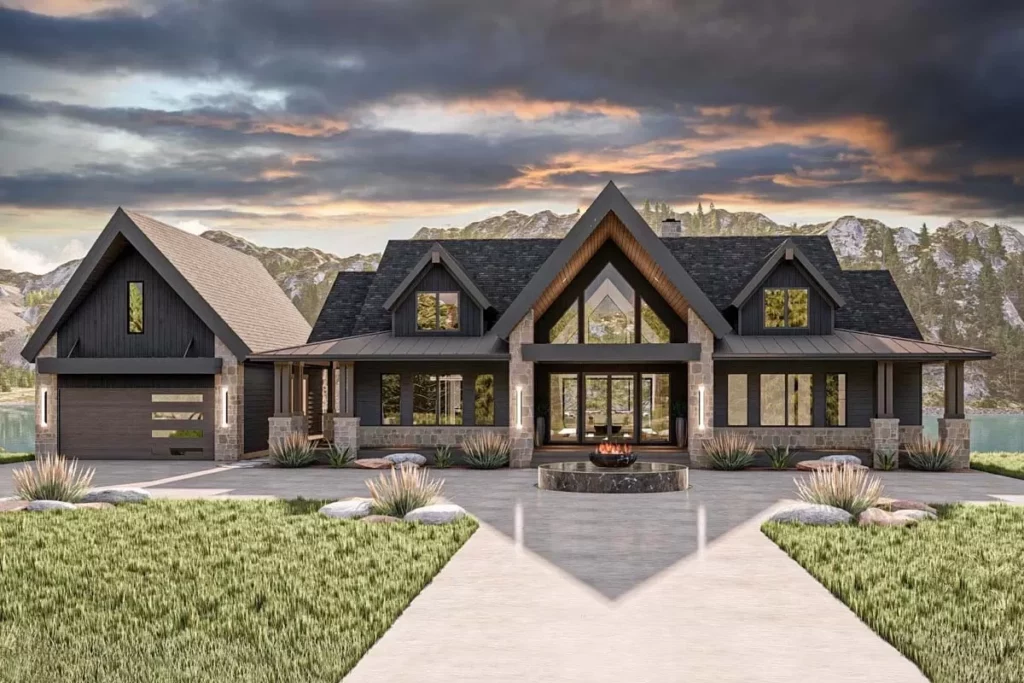 2-Bedroom 1-Story Mountain Home with Wrap Around Deck (Floor Plan)