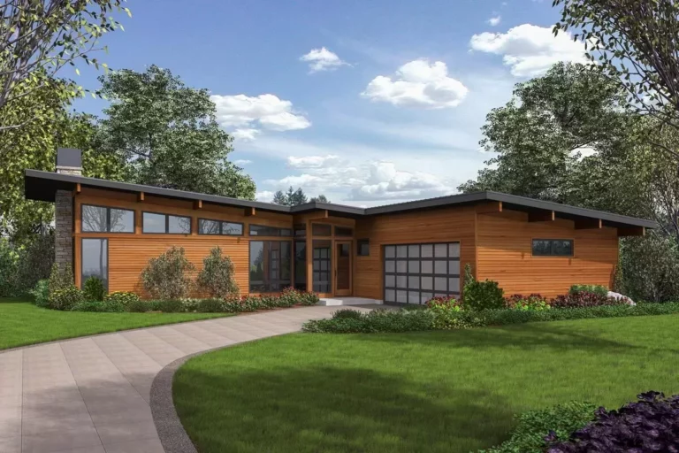 3-Bedroom 1-Story Modern House with Backyard Pool Potential (Floor Plan)