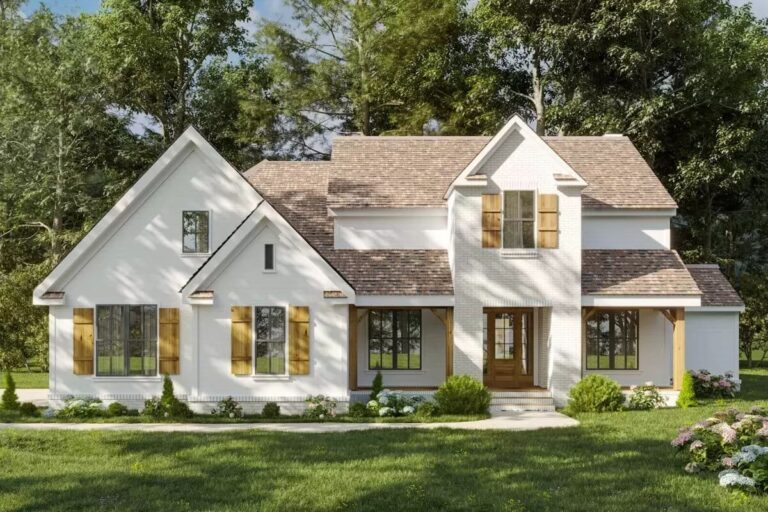 4-Bedroom 2-Story Country Cottage House with Laundry Access from Master Closet (Floor Plan)