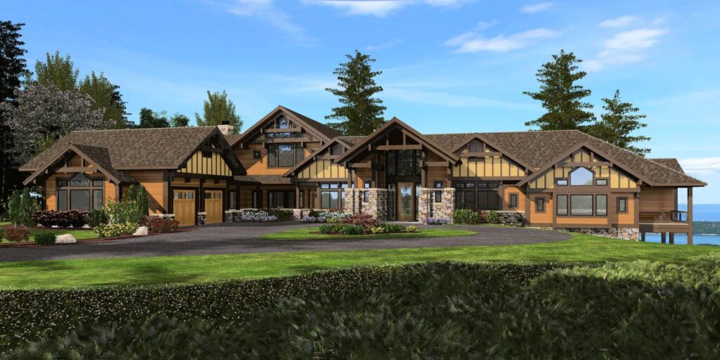 4-Bedroom Two-Story Mountain Craftsman House with Sweeping Views (Floor Plan)