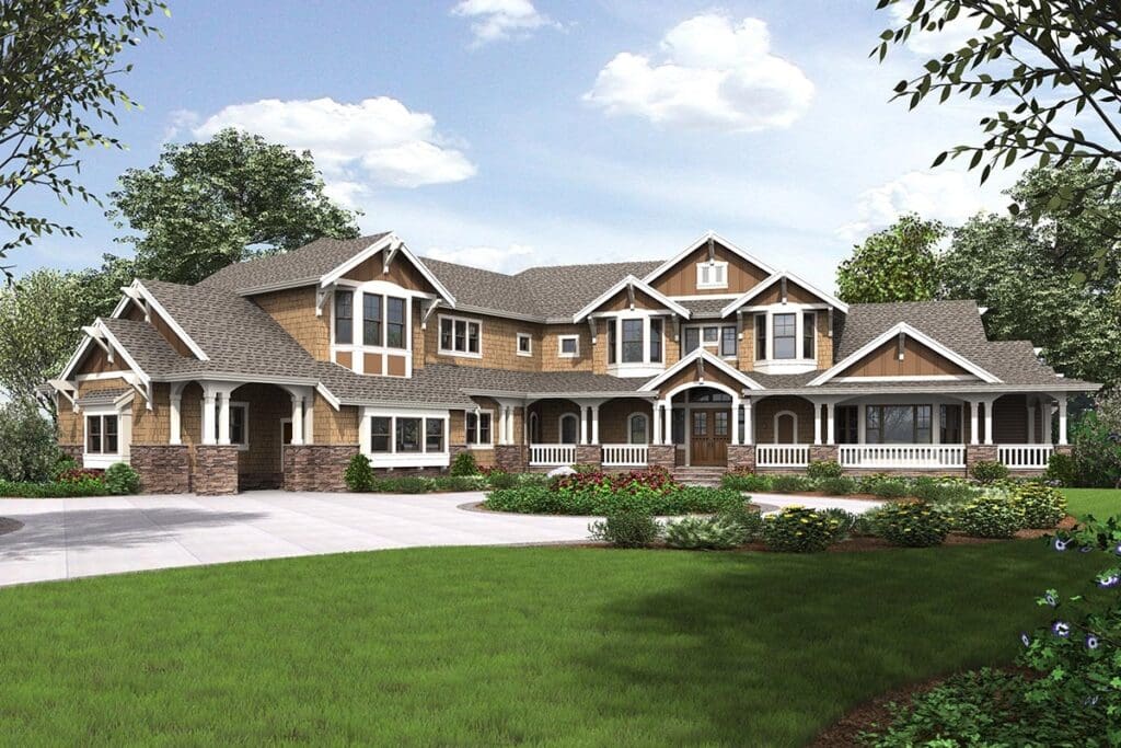 4-Bedroom 2-Story Shingle Style With Covered Decks and Luxury Master Suite (Floor Plan)