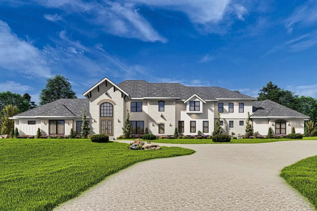 7-Bedroom 2-Story New American Home with Deluxe Master Suite (Floor Plan)