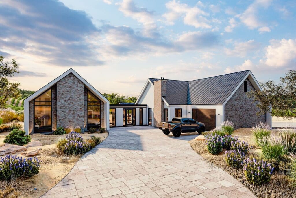 5-Bedroom 2-Story Modern Farmhouse With Expansive Rear Deck and Side-Entry 3-Car Garage (Floor Plan)