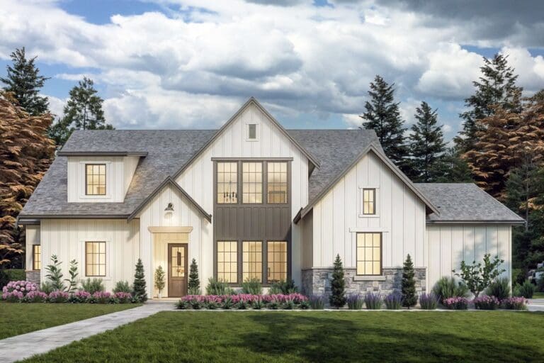 5-Bedroom 2-Story New American House with Flex Room (Floor Plan)