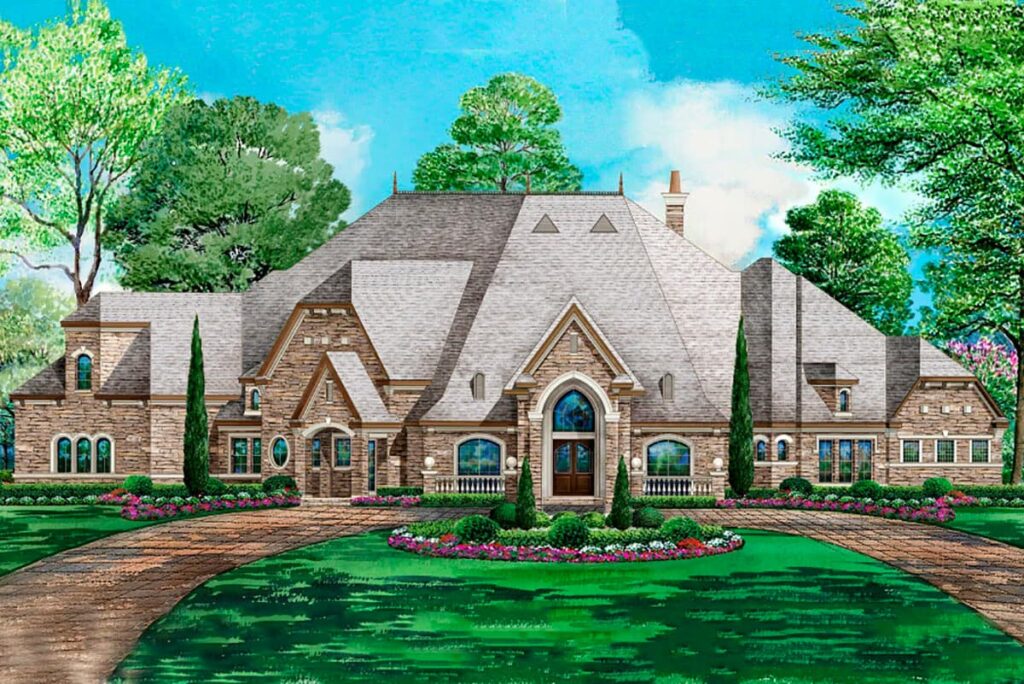 5-Bedroom 2-Story Modern Farmhouse With Spacious 4-Car Garage (Floor Plan)