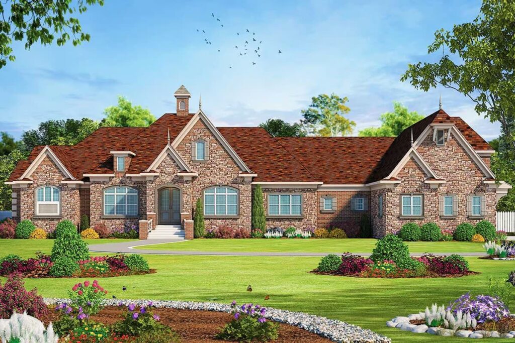4-Bedroom 1-Story Modern Farmhouse With Split Bedrooms and Outdoor Living (Floor Plan)