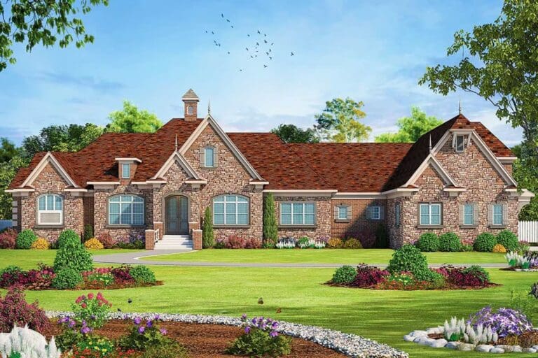 4-Bedroom 1-Story Modern Farmhouse With Split Bedrooms and Outdoor Living (Floor Plan)