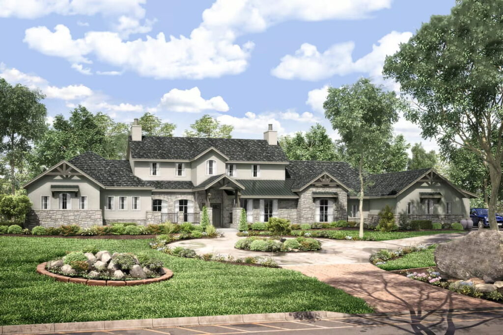 4-Bedroom One-Story Hill Country Home with Game and Media Rooms (Floor Plan)