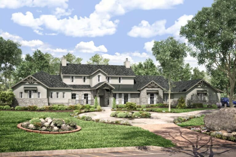 4-Bedroom One-Story Hill Country Home with Game and Media Rooms (Floor Plan)
