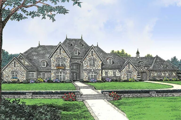 5-Bedroom 2-Story Elegant Home With Side and Rear Garage Access (Floor Plan)