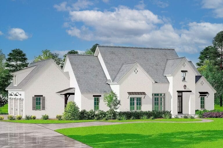 4-Bedroom 2-Story Transitional Acadian House with Cozy Keeping Room (Floor Plan)