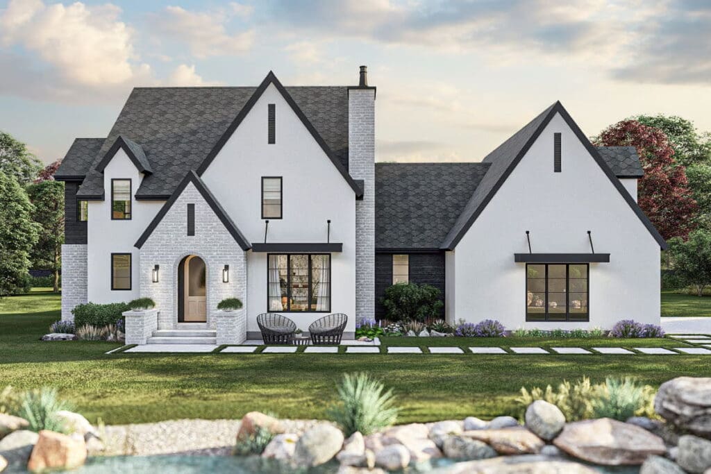 4-Bedroom 2-Story Transitional House with Flexible Bonus Space (Floor Plan)