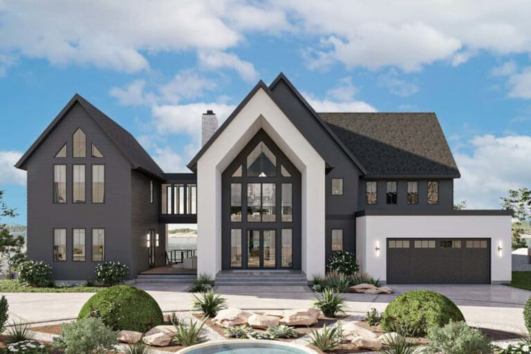 4-Bedroom Two-Story Lake House with Dog Trot and Guest Suite (Floor Plan)