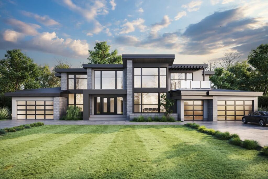 5-Bedroom 2-Story Modern Farmhouse With Optional Lower Level and 5-Car Garage (Floor Plan)