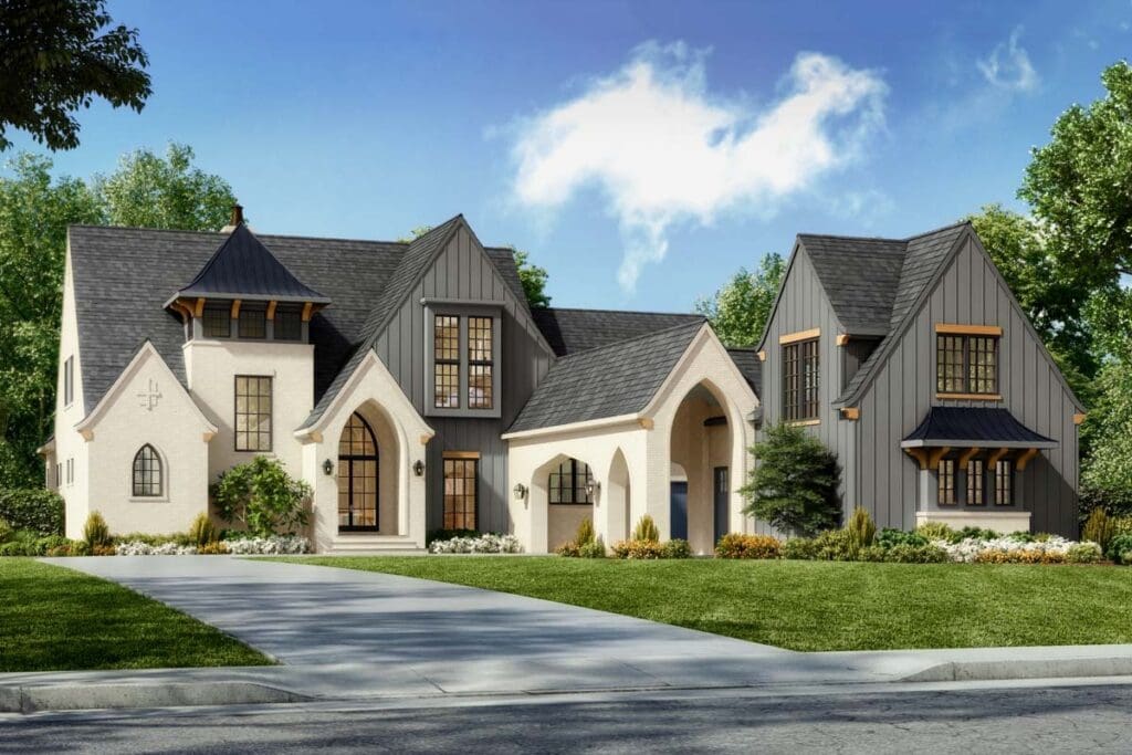 5-Bedroom 2-Story Transitional House with Porte-Cochere (Floor Plan)