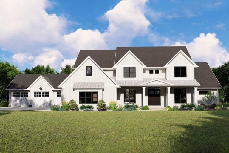 5-Bedroom 2-Story Modern Farmhouse with Optional Lower-level Guest Suite (Floor Plan)