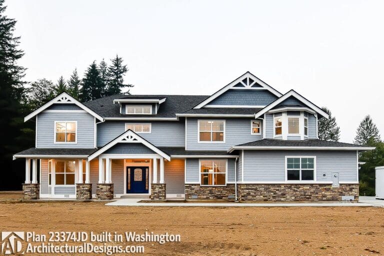 4-Bedroom 2-Story Craftsman House with Main Floor Guest Suite and Den (Floor Plan)