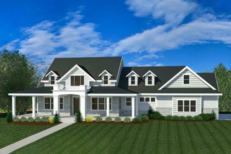 4-Bedroom Single-Story Modern Farmhouse with Music Room (Floor Plan)