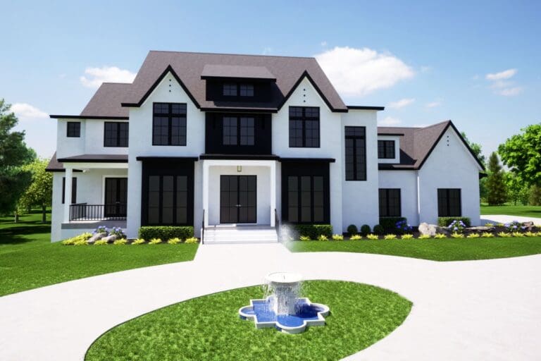 4-Bedroom 2-Story Transitional Farmhouse with Upstairs Theater Room (Floor Plan)