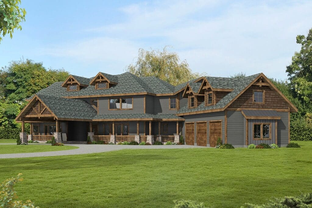 6-Bedroom 2-Story Modern Farmhouse With Bonus Room and 3-Car Front Garage (Floor Plan)